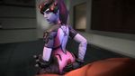  1girl 3d animated animated_gif armor ass ass_shake blue_hair bodysuit buttjob gloves handjob long_hair naughty_face nude open_mouth overwatch penis room smile spandex tattoo widowmaker_(overwatch) yellow_eyes 