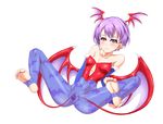  anus blush capcom clitoris demon_girl feet leotard lilith_aensland no_panties no_shoes pantyhose see-through soles spread_legs spread_pussy spread_pussy_under_clothes succubus tate_machi toeless_legwear toes uncensored vampire_(game) wink 