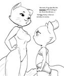  anthro anthrofied bedroom_eyes big_breasts bikini bow breasts cat clothing daughter dialogue disney duchess duo english_text eyelashes feline female hair_bow hair_ribbon half-closed_eyes mammal marie mother parent ribbons seductive sirdooblie size_difference smile swimsuit text the_aristocats 
