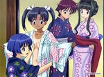  ai_yori_aoshi japanese_clothes minazuki_chika open_shirt sakuraba_aoi tan_lines yukata 