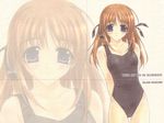  black_school_swimsuit copyright_request hasumi_eran one-piece_swimsuit school_swimsuit solo swimsuit wallpaper 