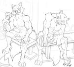  abs anthro anthrofied balls brothers dumbbell duo erection exercise eye_contact front_view fuf greyscale grin happy_tree_friends humanoid_penis leaning leaning_forward lifty line_art male mammal monochrome muscular naughty_face nude pecs penis raccoon shifty sibling signature sitting unfinished weightlifting weights workout 