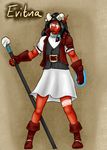  armor clothing demon dungeons_&amp;_dragons evitna female hair hi_res horn humanoid magic mammal nukenugget simple_background solo staff tiefling 