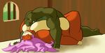  2016 absurd_res anthro ape bed belly big_belly big_breasts big_butt big_muscles breasts brown_fur butt donkey_kong_(series) duo eyes_closed fan_character female fur grabbing_sheets green_scales grin hair happy happy_sex hi_res huge_breasts hyper hyper_breasts inside interspecies kremling ladiesman217 leg_wrap lips long_hair lying male male/female mammal missionary_position morbidly_obese muscular muscular_male nintendo obese on_back open_mouth overweight overweight_female pink_hair primate scales scalie sex teeth thick_thighs thrusting video_games window 