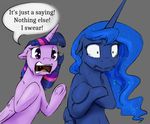  2016 blue_hair crying duo equine female feral friendship_is_magic grey_background hair horn mammal my_little_pony open_mouth princess_luna_(mlp) purple_eyes silfoe simple_background tears twilight_sparkle_(mlp) winged_unicorn wings 
