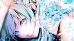  024minami animal blue_eyes blue_hair bubbles close fish flowers hatsune_miku long_hair petals vocaloid 