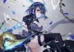  alice_(sinoalice) cleavage dress sinoalice thighhighs vardan weapon 