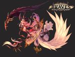  ass braves chain long_hair pink_hair qbspdl red_eyes staff wings 