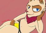  2016 absurd_res anthro big_head blue_eyes brown_fur clothed clothing colored cream_fur digital_media_(artwork) ears_forward fur hi_res league_of_legends looking_at_viewer male mammal pink_background pink_nose pinup pose riot_games scarefish shaded short simple_background smile solo teemo underwear video_games yordle 
