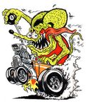  8_ball arthropod bulging_eyes burnout ed_&#039;big_daddy&#039;_roth ed_roth engine fire fly ford ford_motor_company high_speed hotrod insect low_res mammal open_mouth rat rat_fink rodent saliva sharp_teeth supercharger sweat teeth tire_smoke tongue 