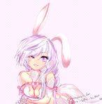  animal_ears artist_name au_ra au_ra_raen borrowed_character bunny_ears female original signature solo tinyqote 