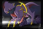  2015 alternate_color arceus balls belly big_penis black_fur deity duo english_text fan_character feral fur green_eyes hand_on_penis hi_res larger_male legendary_pok&eacute;mon lying male male/male nintendo on_back oral penis pok&eacute;mon precum pubes purple_fur red_skin signature size_difference smaller_male syntex text unknown_species video_games white_skin yellow_skin 