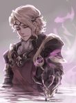  armor artist_name blonde_hair closed_eyes fimyuan fire_emblem fire_emblem_if grey_background male_focus marks_(fire_emblem_if) solo tiara water 