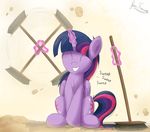 2016 broom bugplayer dust english_text equine eyes_closed feathered_wings feathers female feral friendship_is_magic fur hair hi_res horn inside magic mammal multicolored_hair my_little_pony purple_feathers purple_fur purple_hair smile solo text twilight_sparkle_(mlp) unicorn wings 