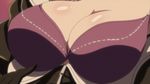  animated animated_gif bouncing_breasts bra breasts cleavage huge_breasts miyuki_seta nipples seikon_no_qwaser undressing 
