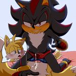  anthro bluechika canine clothing cum_in_underwear duo fox frottage hedgehog hi_res male male/male mammal miles_prower sex shadow_the_hedgehog sonic_(series) underwear 