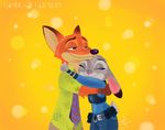  anthro canine digital_media_(artwork) disney duo female fox fur judy_hopps lagomorph male mammal nick_wilde rabbit virtual-spell zootopia 