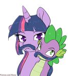  2016 alasou alpha_channel dragon duo equine female feral friendship_is_magic horn male mammal my_little_pony spike_(mlp) twilight_sparkle_(mlp) unicorn 