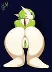  anus big_butt butt clitoris gardevoir green_hair hair looking_at_viewer nintendo pointy_ears pok&eacute;mon pussy red_eyes solo_focus urw video_games 