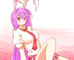  animal_ears blouse blush breasts bunny_ears gradient gradient_background koro_(tyunnkoro0902) large_breasts lavender_hair long_hair looking_at_viewer necktie pleated_skirt purple_hair red_eyes red_neckwear reisen_udongein_inaba shirt skirt solo touhou very_long_hair 