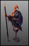  anthro avian clothed clothing male serpentine-drifter solo staff standing talons 