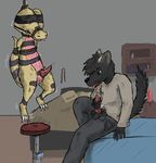  anthro asphyxiation balls bdsm bed blindfold bondage book bound canine clothing cum drooling erection gag krokorok male mammal masturbation nintendo penis pok&eacute;mon rope saliva strangling stripedcrocodile torture video_games wolf 