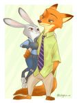  anthro canine chigico_u digital_media_(artwork) disney female fox fur judy_hopps lagomorph male mammal nick_wilde rabbit zootopia 