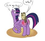  2016 alpha_channel animal_genitalia animal_pussy anus avian bird butt dialogue dsninja duo english_text equine equine_pussy feathered_wings feathers female feral friendship_is_magic fur hair horn male mammal multicolored_hair my_little_pony owl owlowiscious_(mlp) purple_fur purple_hair pussy simple_background spanking text transparent_background twilight_sparkle_(mlp) winged_unicorn wings 