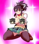  2016 asuka_(senran_kagura) breasts camel_toe censored chibi clothing human jaynatorburudragon mammal ninja not_furry senran_kagura solo torn_clothing 