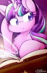  book chest_tuft dshou friendship_is_magic library my_little_pony s&oacute;lo signature starlight_glimmer_(mlp) tuft 