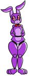  animatronic bonnie_(fnaf) bow crossgender female five_nights_at_freddy&#039;s lagomorph machine mammal rabbit robot snaxattacks solo video_games wide_hips 
