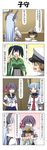  3girls 4koma akebono_(kantai_collection) bell black_hair breasts brown_eyes brown_hair closed_eyes comic crying flight_deck flower hair_bell hair_flower hair_ornament hair_ribbon headgear highres jingle_bell kantai_collection large_breasts little_boy_admiral_(kantai_collection) long_hair long_sleeves md5_mismatch military military_uniform multiple_girls murakumo_(kantai_collection) neckerchief o_o open_mouth pleated_skirt rappa_(rappaya) ribbon shirt side_ponytail silver_hair skirt smile souryuu_(kantai_collection) streaming_tears tears translated twintails uniform very_long_hair wide_sleeves 