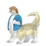  clothing dragon hybrid kairyu-shin male mammal mehndix mustelid otter shirt slightly_chubby taur thick_tail 