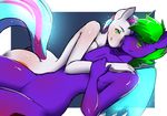  anthro breasts butt cutie_mark duo earth_pony equine fan_character featureless_crotch female half-closed_eyes horse hug male male/female mammal my_little_pony naomy nude pegasus pony simple_background smile wings 