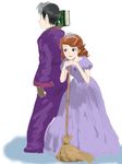  1girl age_difference broom cedric_(sofia_the_first) dress necklace sofia_(disney) sofia_the_first 