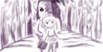  animextremex bone child female feral forest human little_girl mammal monster sans scared skeleton tree undertale video_games young 