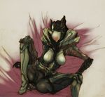  arm_support armor highres megrim_haruyo saryn_(warframe) sitting solo spread_legs warframe 