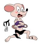  2014 amidnarasu_(artist) anthro blush clothing covering embarrassed female hairless mammal nude rat rhubella_rat rodent shaved solo tiny_toon_adventures warner_brothers 