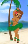  2016 anthro areola bear big_breasts breasts clothed clothing disney erect_nipples female hi_res mammal mature_female nipples rebecca_cunningham scificat solo talespin topless 