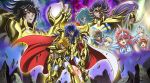  aries_muu armor cancer_deathmask equuleus_no_shou gemini_saga leo_aioria pisces_aphrodite saint_seiya:_saintia_shou scorpio_milo tagme 