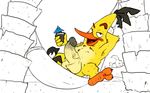  angry_birds avian bird chuck_(angry_birds) feathers fur giovisione male penis solo video_games yellow_fur 