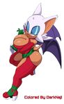  2016 anthro argento bat big_breasts breasts cleavage clothed clothing darkneji female mammal rouge_the_bat solo sonic_(series) wings 