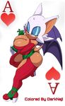  2016 anthro argento bat big_breasts breasts cleavage clothed clothing darkneji female mammal rouge_the_bat solo sonic_(series) wings 