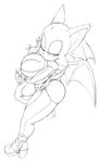  2016 anthro argento bat big_breasts breasts cleavage clothed clothing female mammal rouge_the_bat solo sonic_(series) wings 