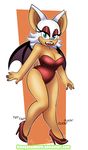  2016 anthro bat big_breasts breasts cleavage clothed clothing female mammal omegasunburst rouge_the_bat solo sonic_(series) 