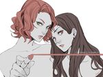  2girls avengers:_age_of_ultron kyosuke marvel_comics natasha_romanoff waifu2x wanda_maximoff 