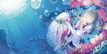  barefoot blonde_hair bubble closed_eyes coral fish flower kichiroku princess_(sekaiju) seashell sekaiju_no_meikyuu sekaiju_no_meikyuu_3 shell solo tiara underwater 
