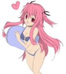 4chan angel_beats! bikini colorized drawfag long_hair non-web_source pink_eyes pink_hair solo swimsuit yui_(angel_beats!) 