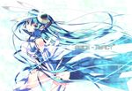  aqua_eyes aqua_hair detached_sleeves hair_ornament hatsune_miku long_hair refeia solo spica_(vocaloid) twintails very_long_hair vocaloid 