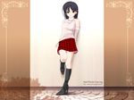  aizawa_kotarou boots long_sleeves miniskirt original skirt solo wallpaper 
